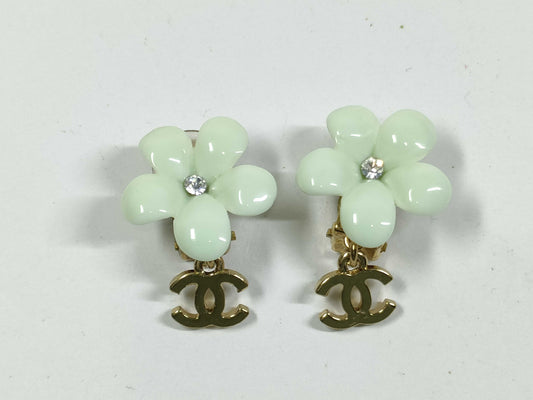CHANEL CHANEL Coco Mark Flower Motif Earrings