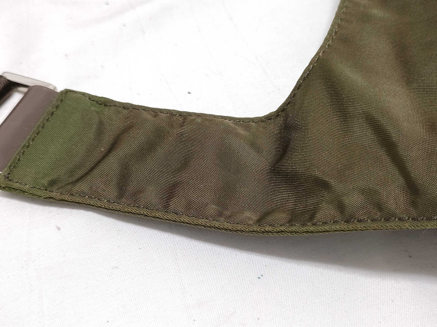 PRADA Nylon Shoulder Bag, Green, Z6398