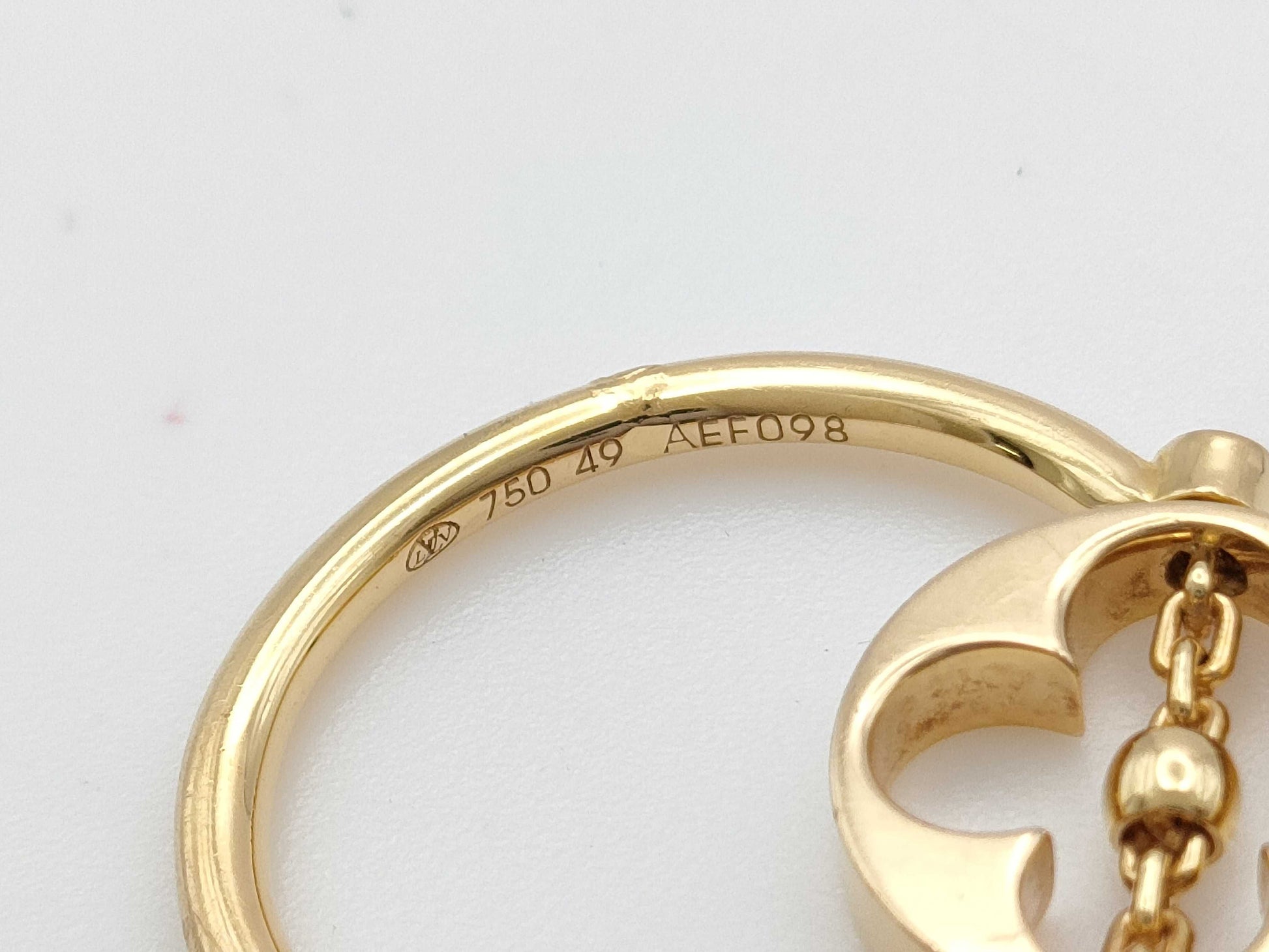 LOUIS VUITTON Berg Twist Flip #49 750 3.4g Ring 