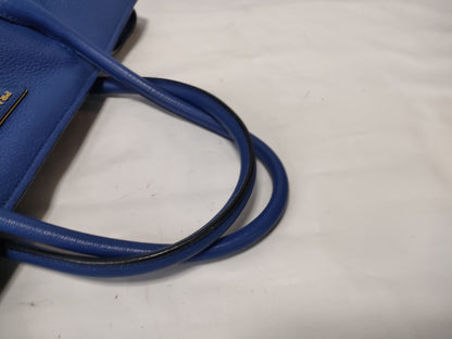 PRADA PRADA Tote Bag Leather Blue Tote Bag