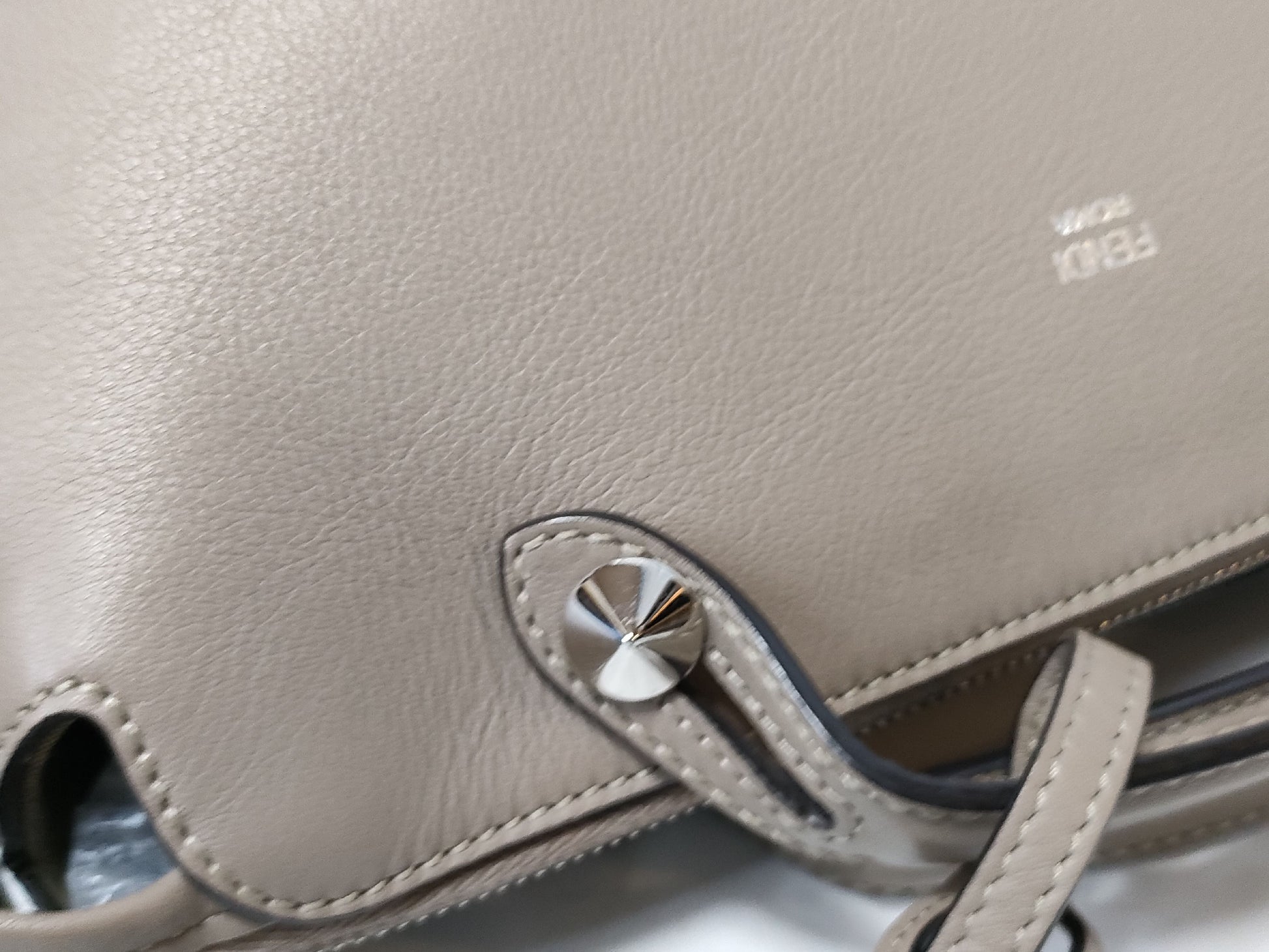 FENDI By the Way Greige Shoulder Bag 8BL146 Strap Shoulder Bag