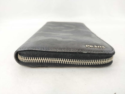 PRADA Camouflage Zippy Organizer Leather Wallet 2M1220