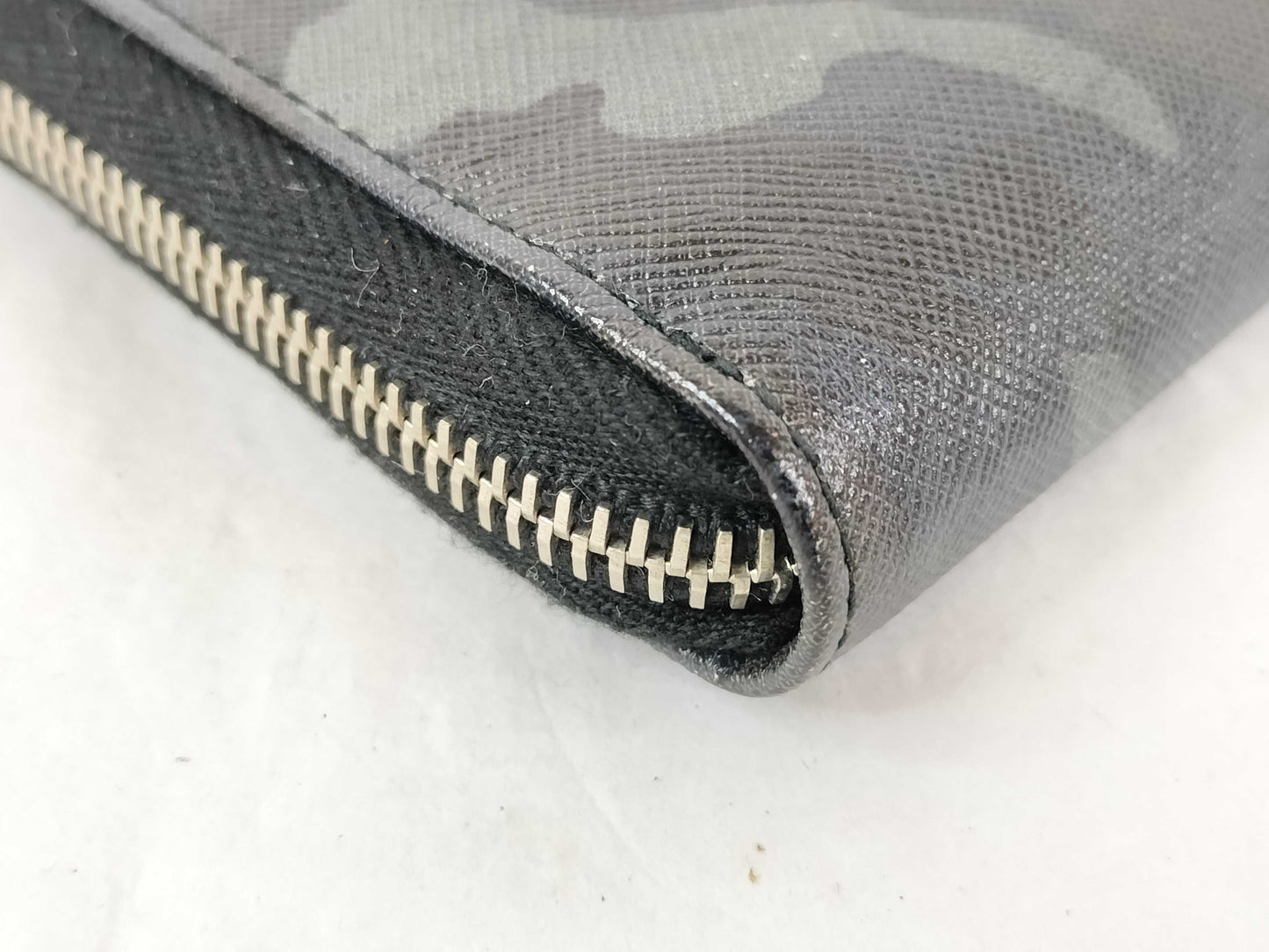 PRADA Camouflage Zippy Organizer Leather Wallet 2M1220