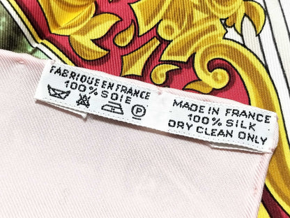 HERMES Carré 90 SANSSOUCY Palace Scarf Silk Pink Scarf