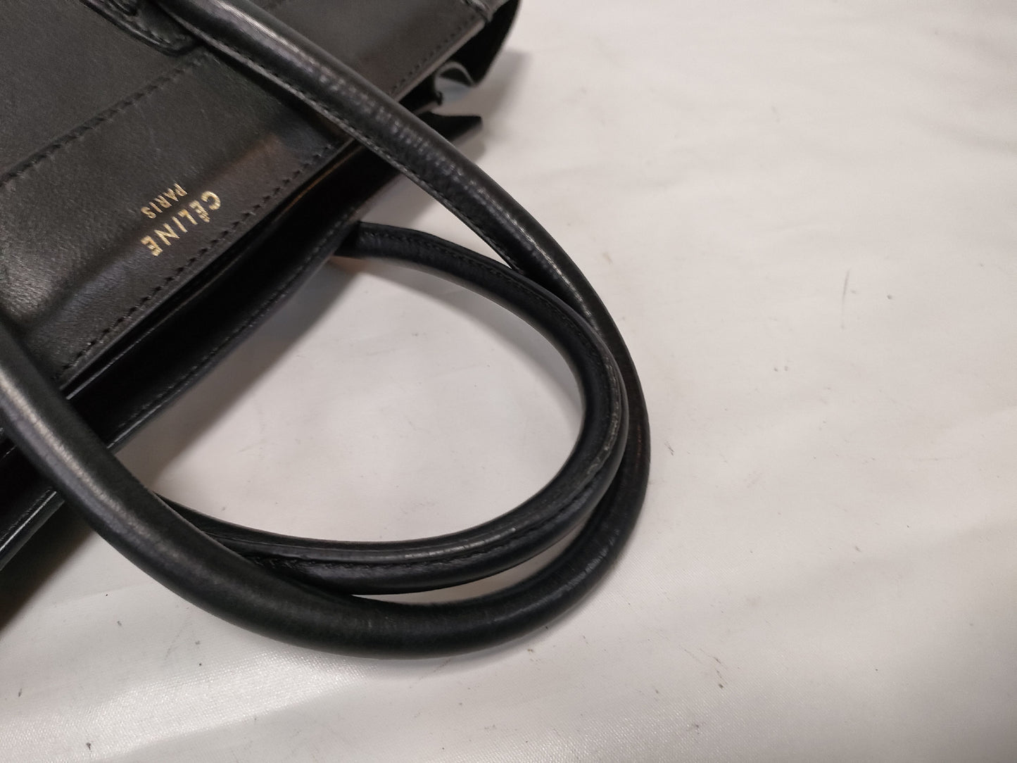 CELINE Luggage Tote Bag Black Handbag
