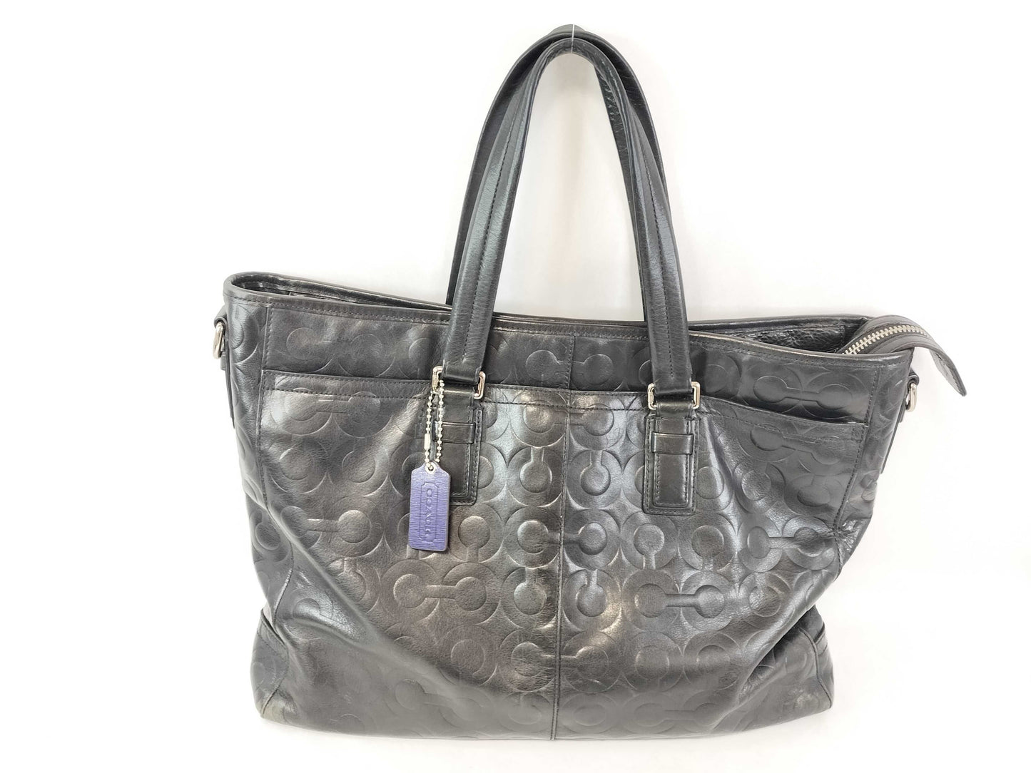 COACH Coach Business Bag Leather Black 70253 Business Bag