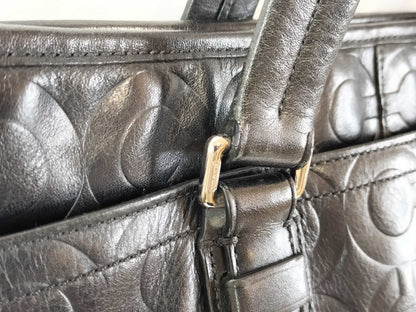 COACH Coach Business Bag Leather Black 70253 Business Bag