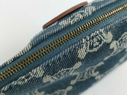 CELINE Paris Macadam Denim Pouch with Tag