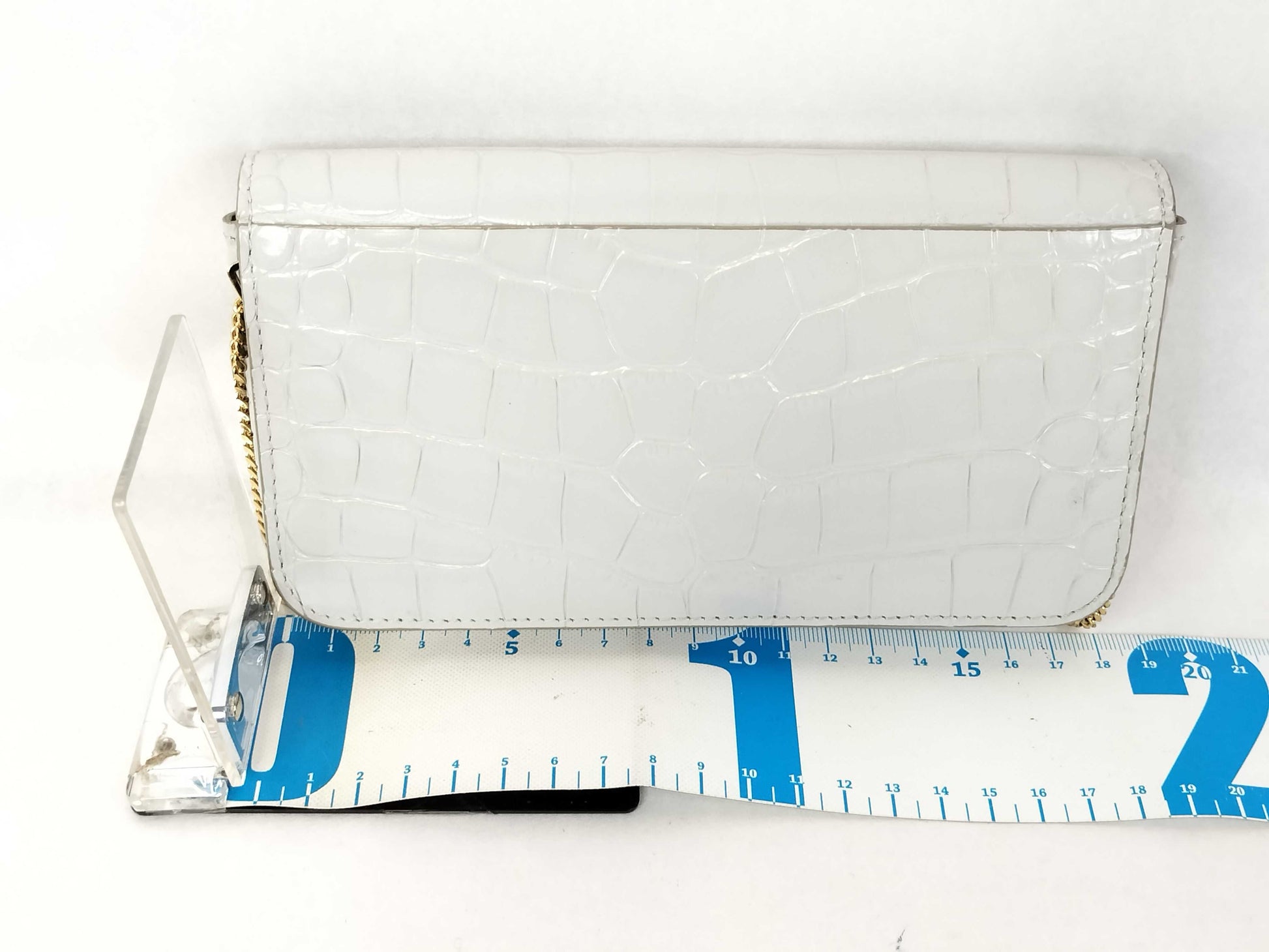 BURBERRY Burberry Chain Shoulder Wallet with Crocodile Embossing and Dust Bag