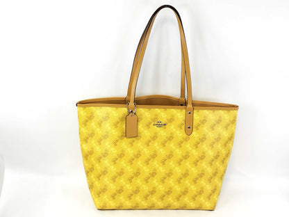 COACH Horse and Carriage Tote Bag in Yellow Multi Leather F82134