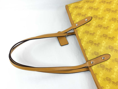 COACH Horse and Carriage Tote Bag in Yellow Multi Leather F82134