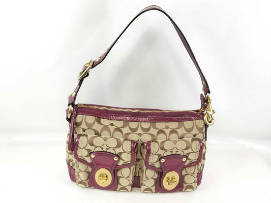 COACH Signature COACH Legacy Turnlock Signature Shoulder Bag F12869 Shoulder Bag