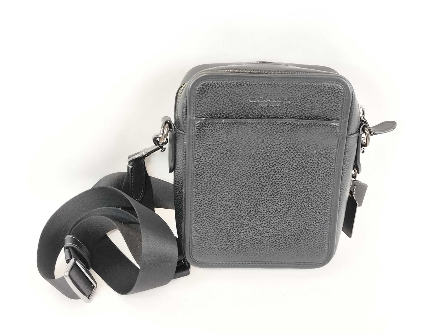 COACH Sullivan Leather Shoulder Bag, Black, Men's, CP178