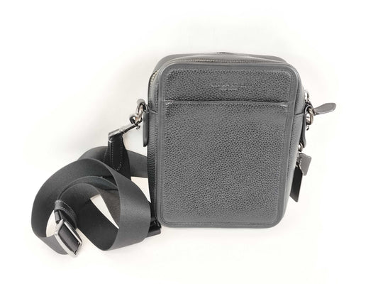 COACH Sullivan Leather Shoulder Bag, Black, Men's, CP178