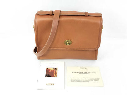 COACH COACH Old Coach Turnlock Leather 2-Way Bag 0197-249 Handbag