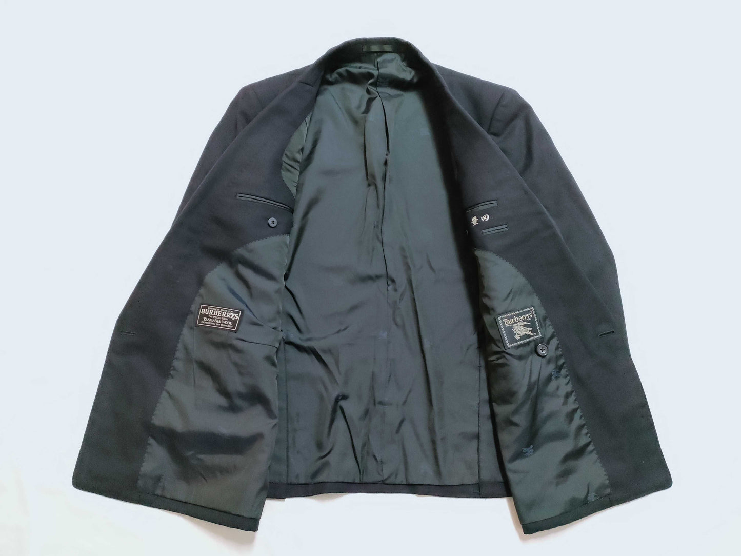 Burberrys Men's Blazer, Navy Blue, Silver Buttons, Size 170