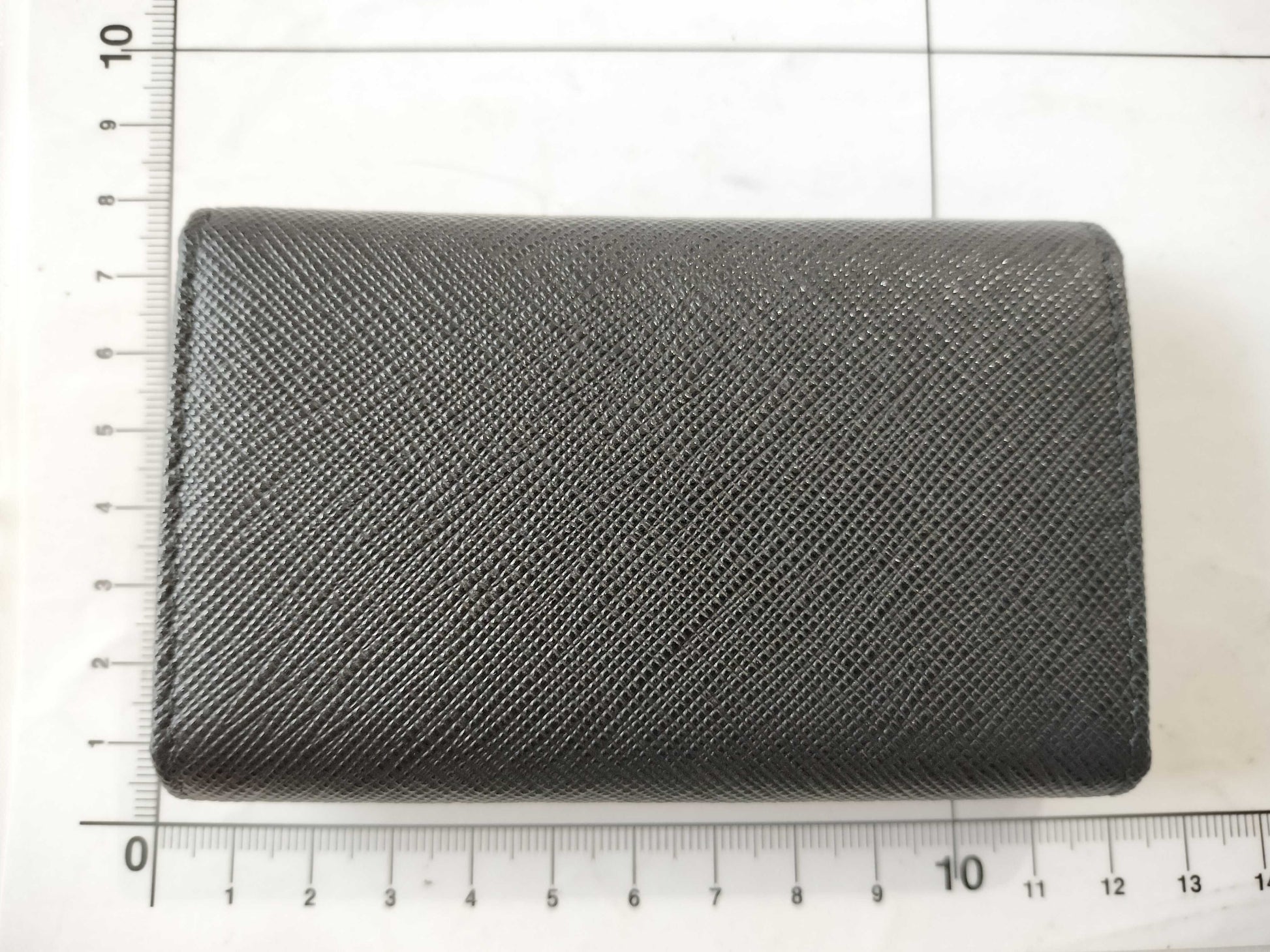 PRADA 1PG004 Triangle Logo Saffiano 4-Ring Key Case with IC Chip