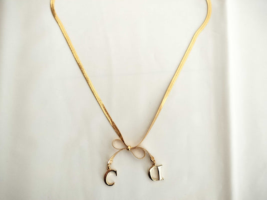 Dior ribbon motif necklace