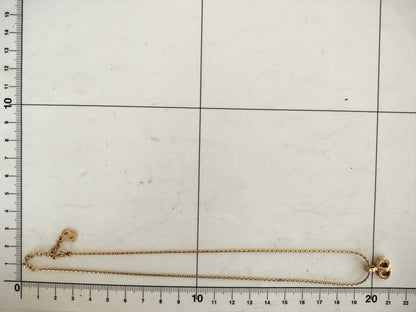 Dior CD logo rhinestone gold necklace