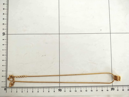 Dior Dior CD logo cube necklace gold color necklace necklace