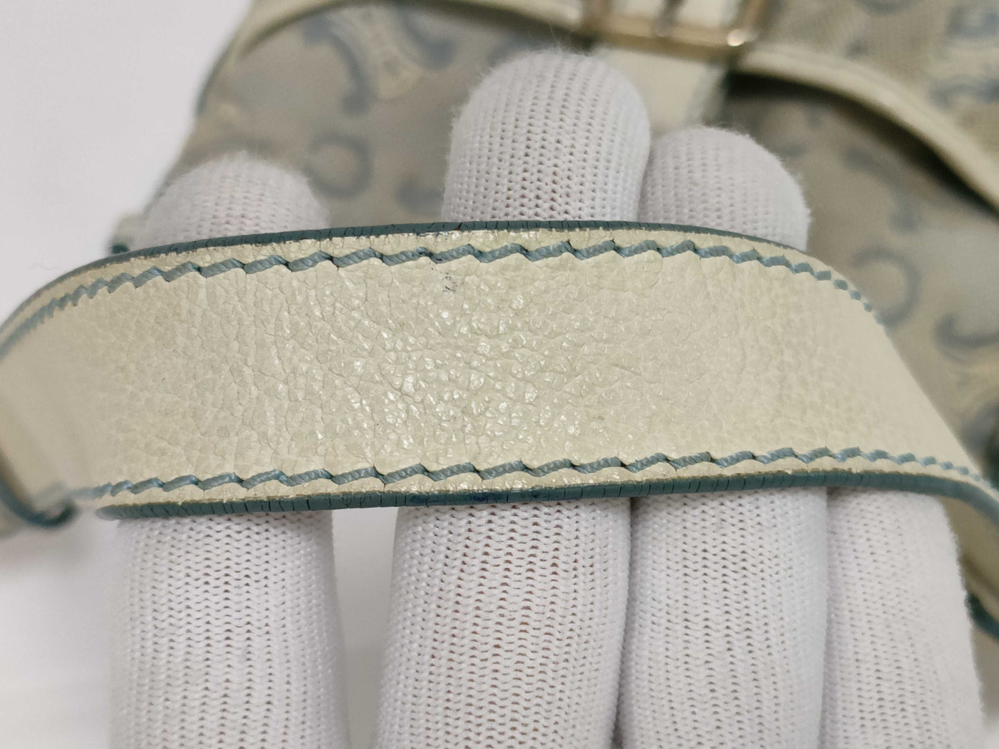 CELINE C Macadam Canvas Shoulder Bag