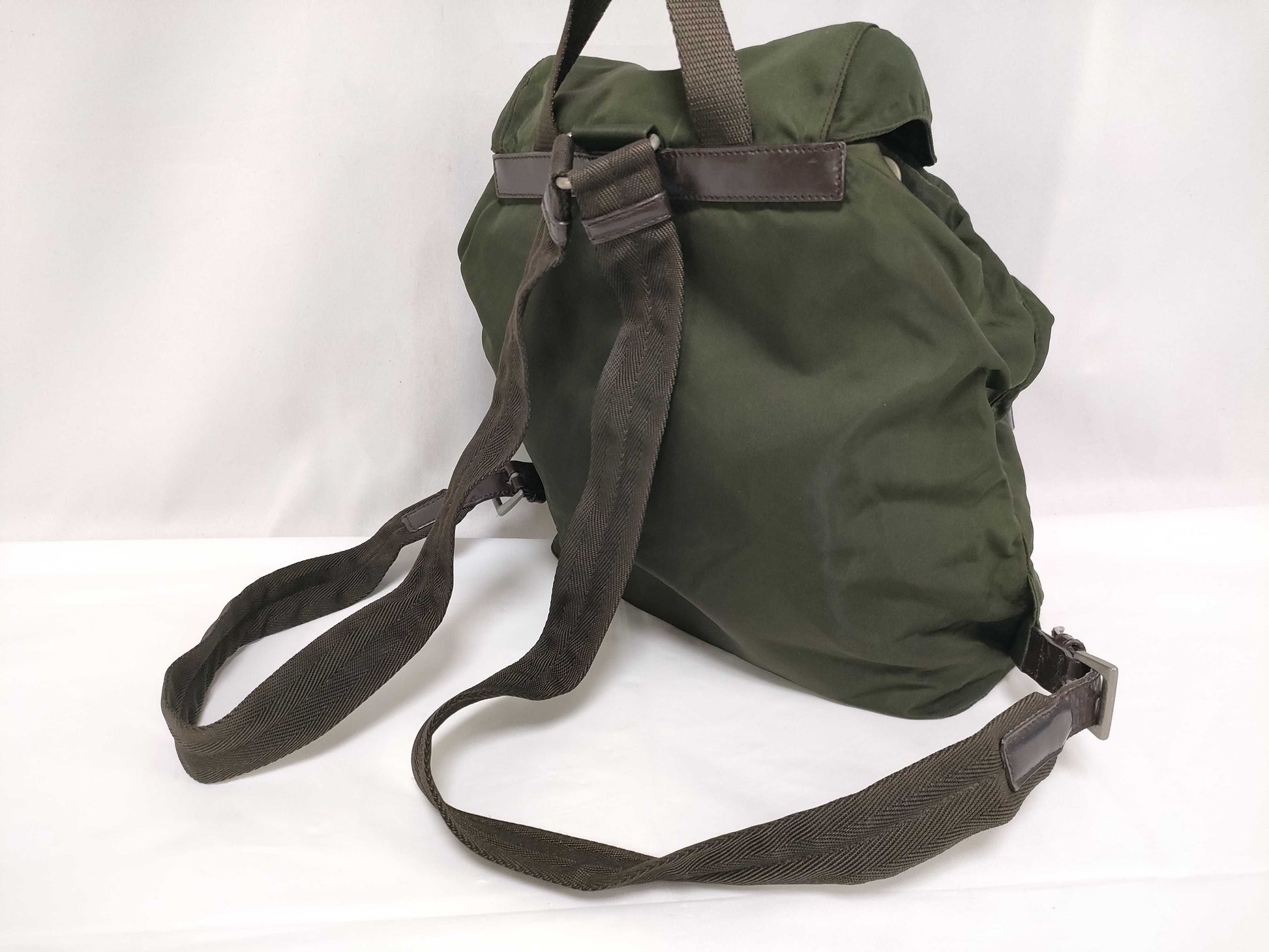 PRADA Nylon Prada Nylon Backpack Green White Tag Size 58 Backpack