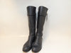 LOUIS VUITTON Empreinte Monogram Leather Long Boots with Side Zipper, Size M Other Shoes