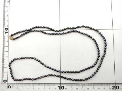 TASAKI Semi-Round Pearl Necklace, Diameter 3.3-3.7mm, 18K Gold, 15.0g 