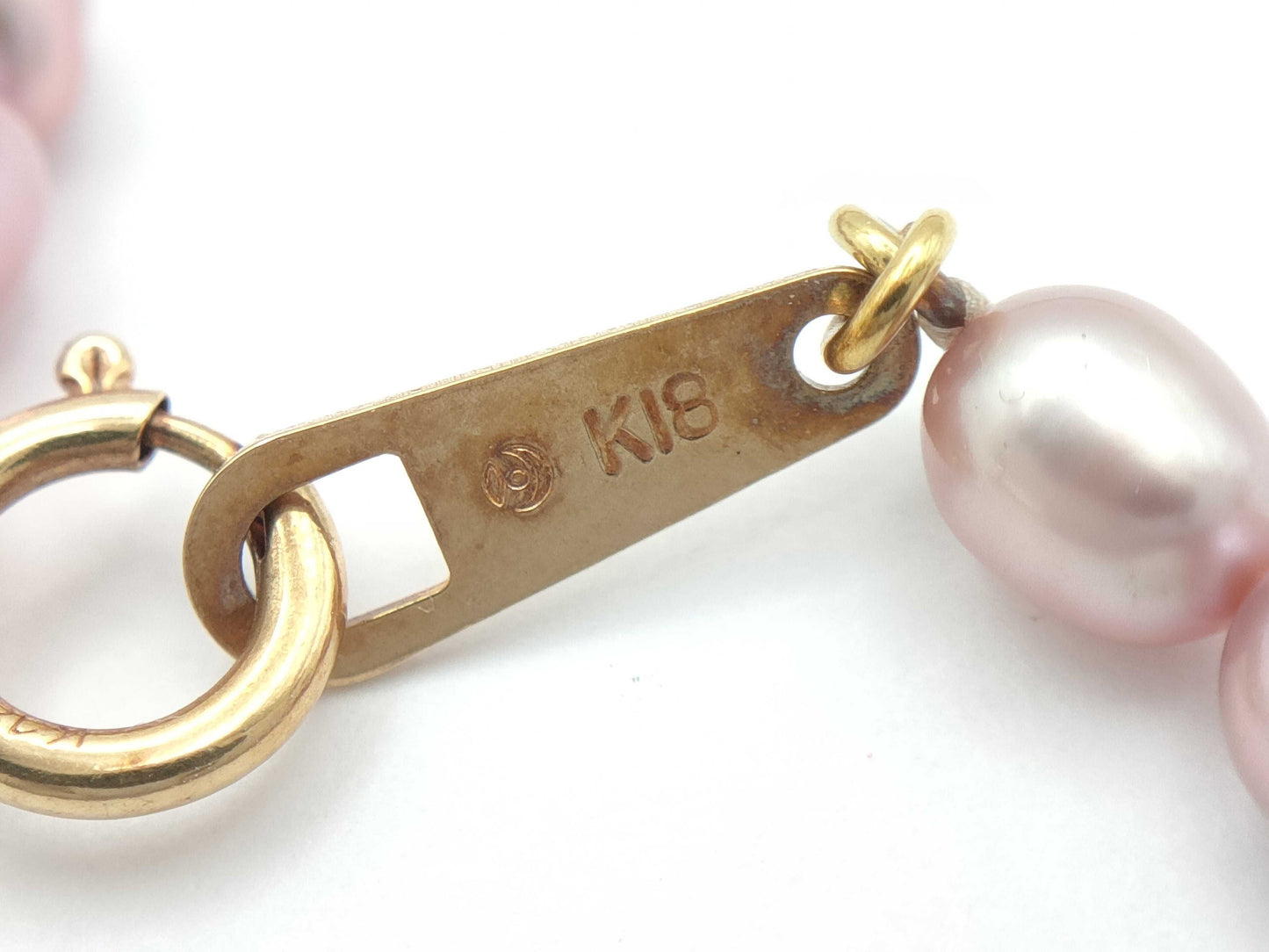 TASAKI Semi-Round Pearl Necklace, Diameter: Approx. 3.3-3.9mm, 18K Gold, 16.3g 