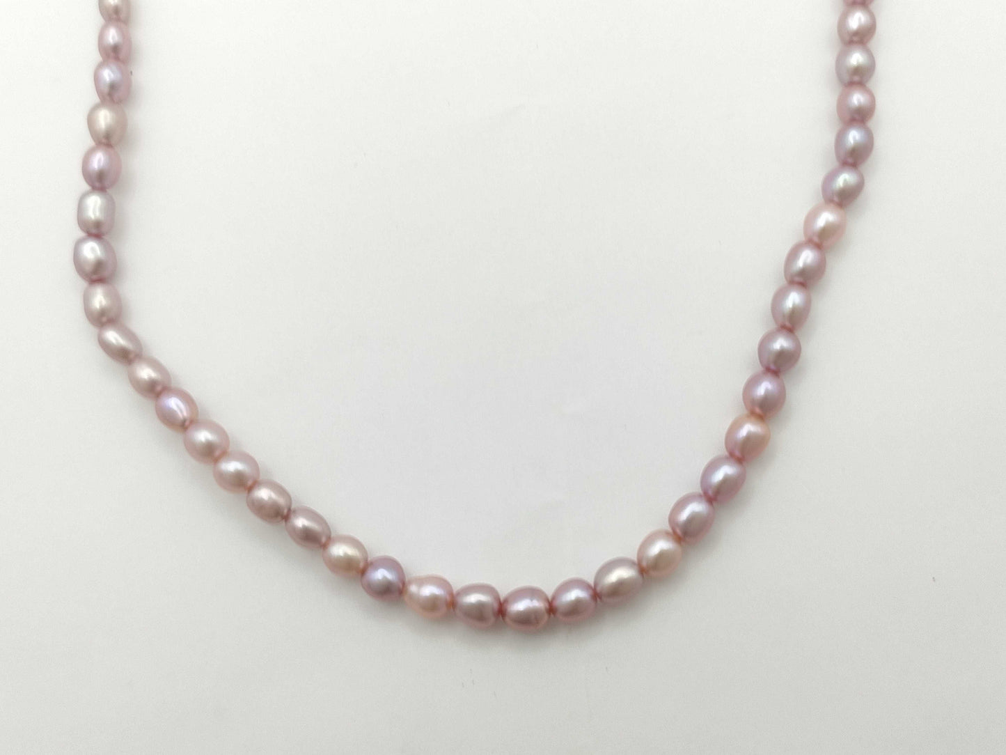 TASAKI Semi-Round Pearl Necklace, Diameter: Approx. 3.3-3.9mm, 18K Gold, 16.3g 