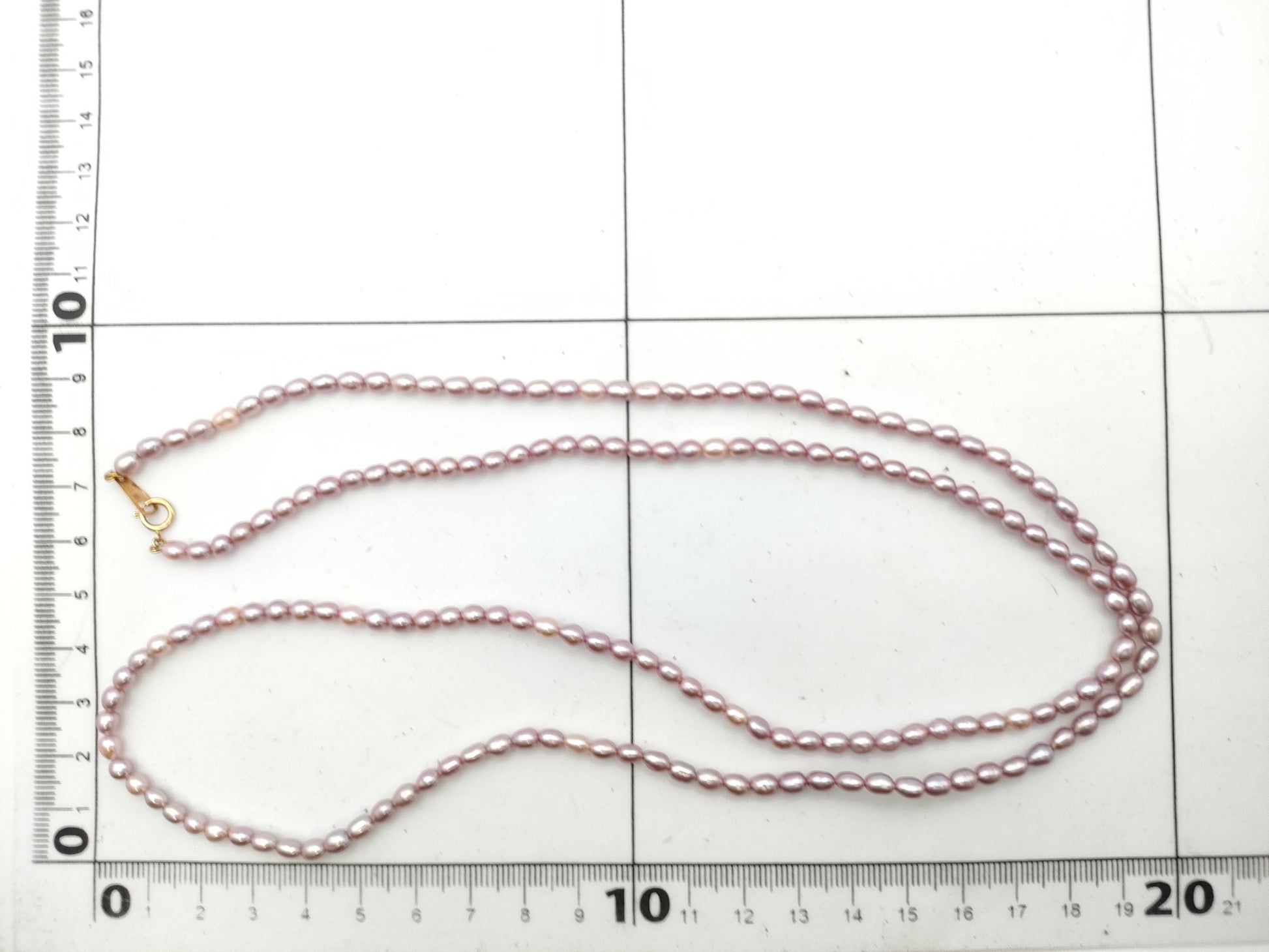 TASAKI Semi-Round Pearl Necklace, Diameter: Approx. 3.3-3.9mm, 18K Gold, 16.3g 