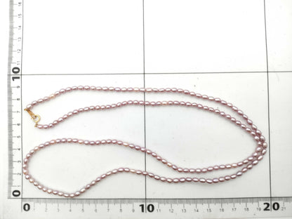 TASAKI Semi-Round Pearl Necklace, Diameter: Approx. 3.3-3.9mm, 18K Gold, 16.3g 