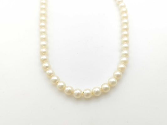 TASAKI Pearl Necklace, approx. 6.0-6.3mm diameter, 14K gold, 20.9g 