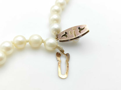 TASAKI Pearl Necklace, approx. 6.0-6.3mm diameter, 14K gold, 20.9g 