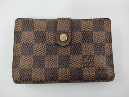 LOUIS VUITTON Damier LV Damier Porte Monnaie Bi-fold Viennois N61664 MI0064 Wallet