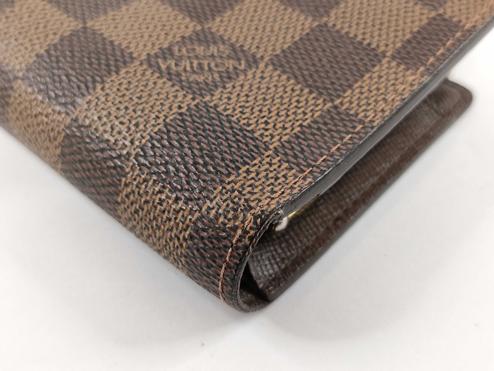 LOUIS VUITTON Damier LV Damier Porte Monnaie Bi-fold Viennois N61664 MI0064 Wallet