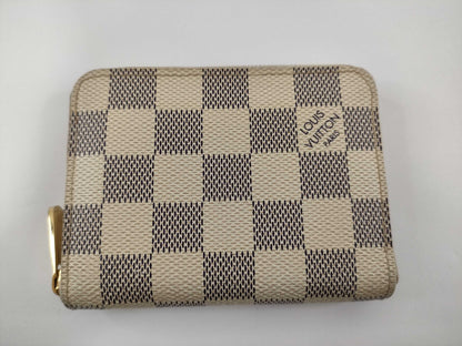 LOUIS VUITTON Damier Azur Zippy Coin Purse N63069 TS3141 Wallet