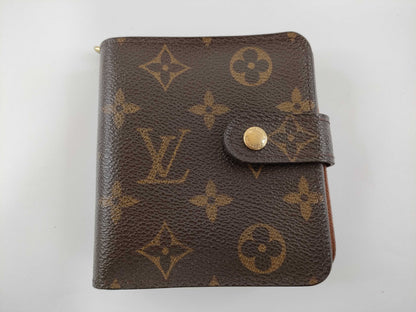 LOUIS VUITTON Monogram LV Monogram Compact Zip Wallet M61667 MI1919