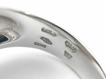 BVLGARI Optical Onyx and Diamond Ring, 750 White Gold/Stainless Steel, 23.9g 