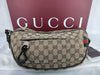 GUCCI GG Canvas Large Sling Bag with Embossed Logo, Waist Bag, 802096, Shoulder Bag