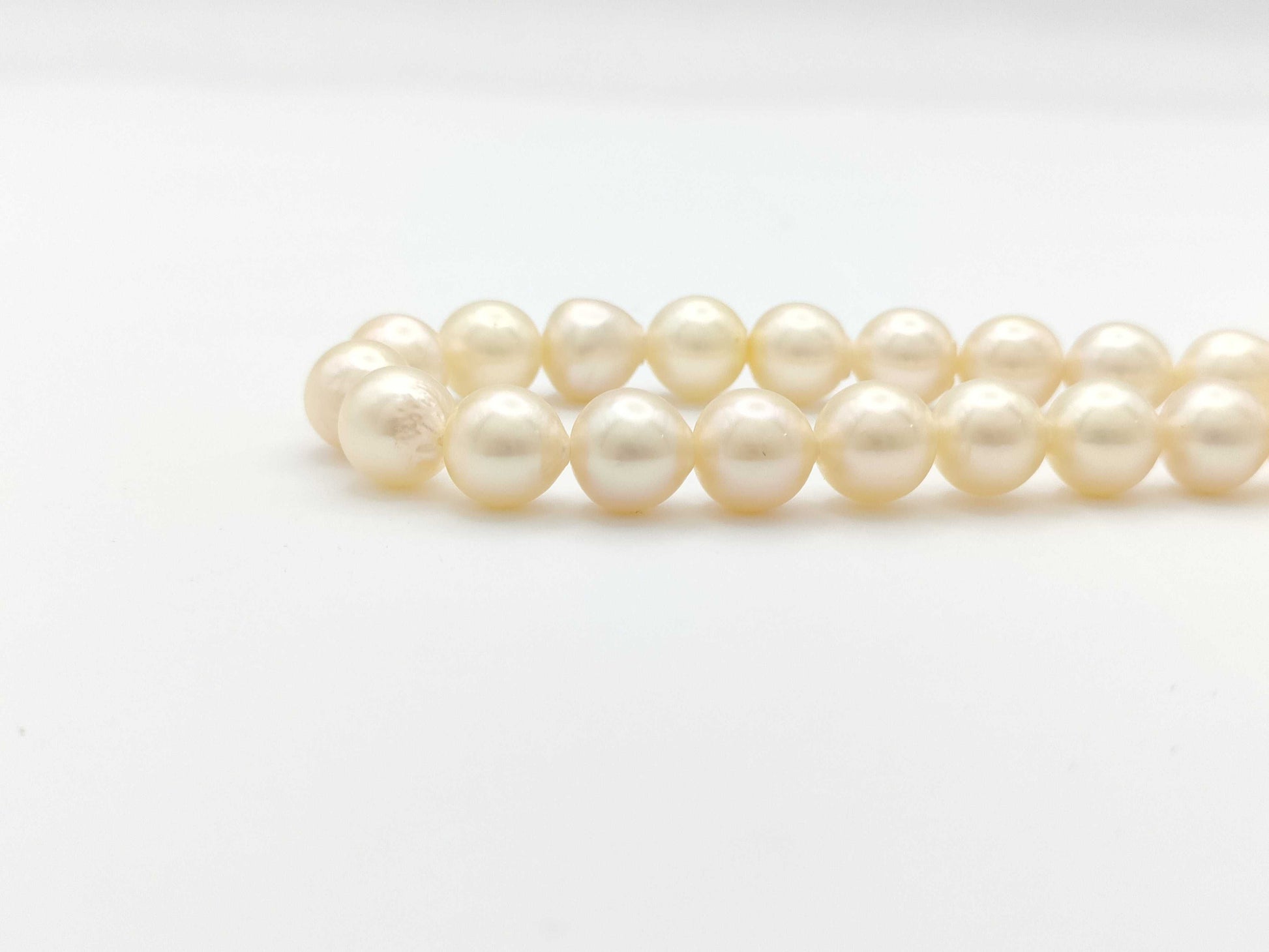 TASAKI Pearl Necklace, 7.4-7.8mm Diameter, Sterling Silver, 34.8g 