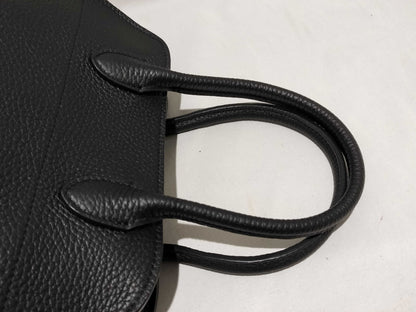 The Row Soft Margaux 10 Leather 2-Way Handbag, Black