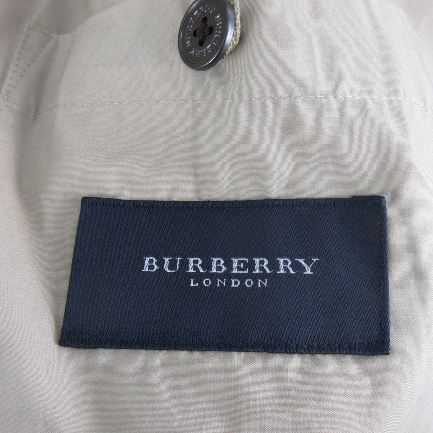 BURBERRY LONDON Swing Top Jacket, Cotton and Nylon, Beige with Horse Embroidery, Size L, Sanyo Shokai Co., Ltd.