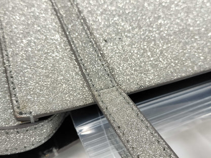 BALENCIAGA Everyday Tote XXS 2-Way Bag, Glitter Leather, Silver, 551815, Bag, Strap, Handbag