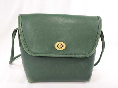 COACH Old Coach Shoulder Bag Green Turn Lock 0585 305 Shoulder Bag
