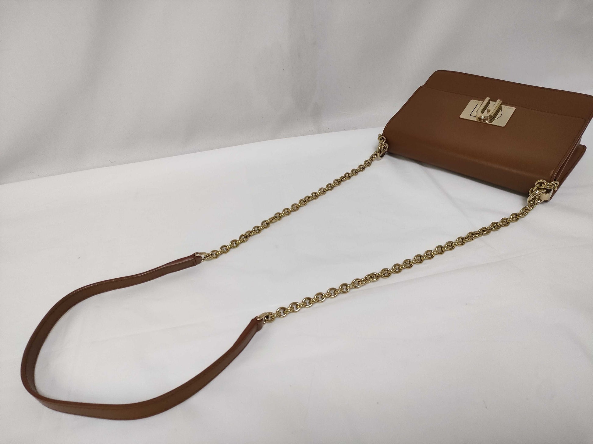 CELINE FURLA Turnlock Chain Shoulder Bag