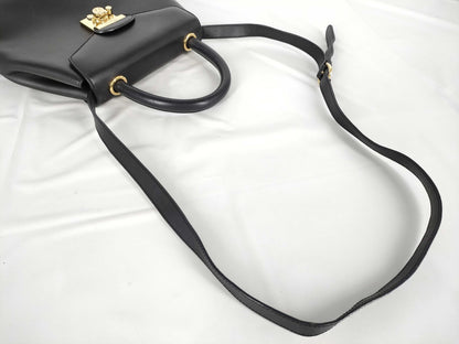 Salvatore Ferragamo Calf Leather Shoulder Handbag