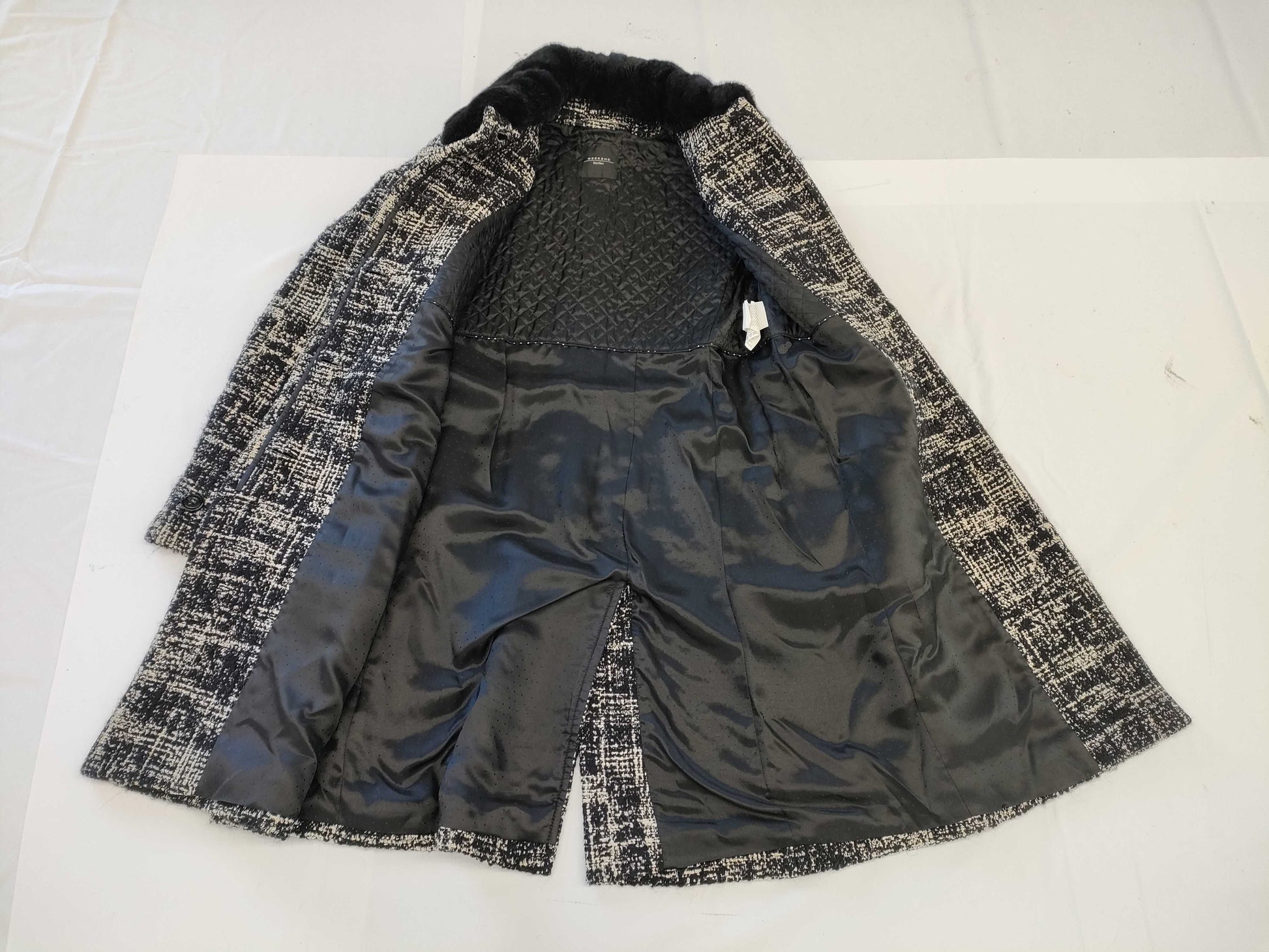 MaxMara Max Mara Tweed Coat Fur Size 42 Coat