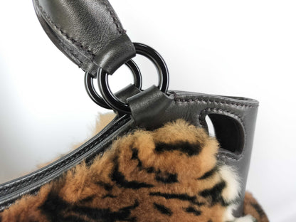 Cartier Marcello Fur Leopard Zebra Handbag