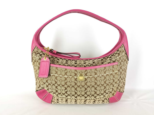 COACH Signature Hobo Bag One-Shoulder Shoulder Bag